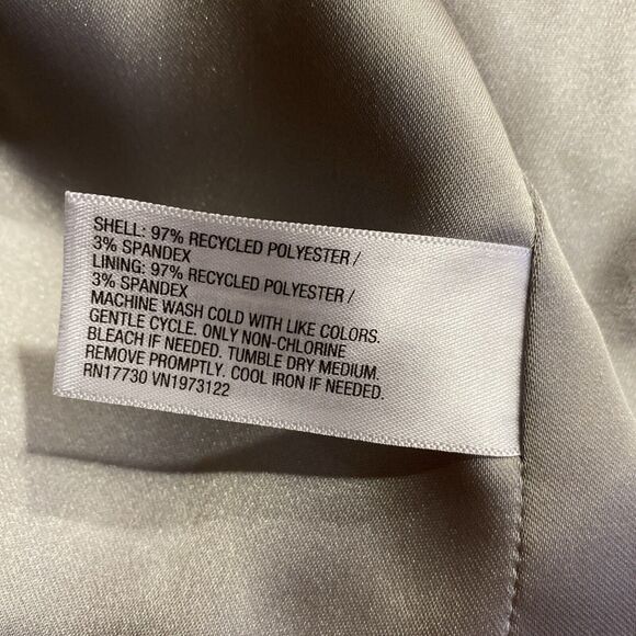 Wild Fable Notch-Front Satin Mini Skirt - Silver Gray Women's L NWT - Picture 7 of 7